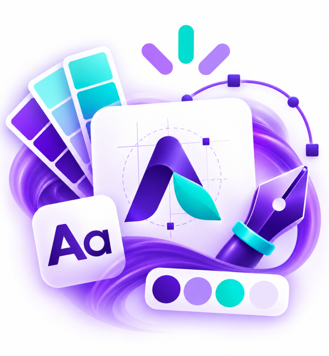 Icono brillante de identidad visual